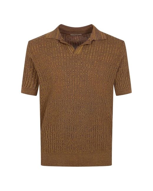 Nuur Brown Knitted T-Shirt for men