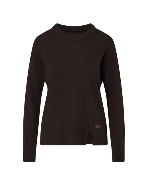 Liu Jo Black Wool Blend Sweater