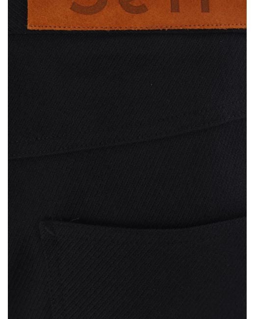 Séfr Blue Five-Pocket Twill Trousers for men