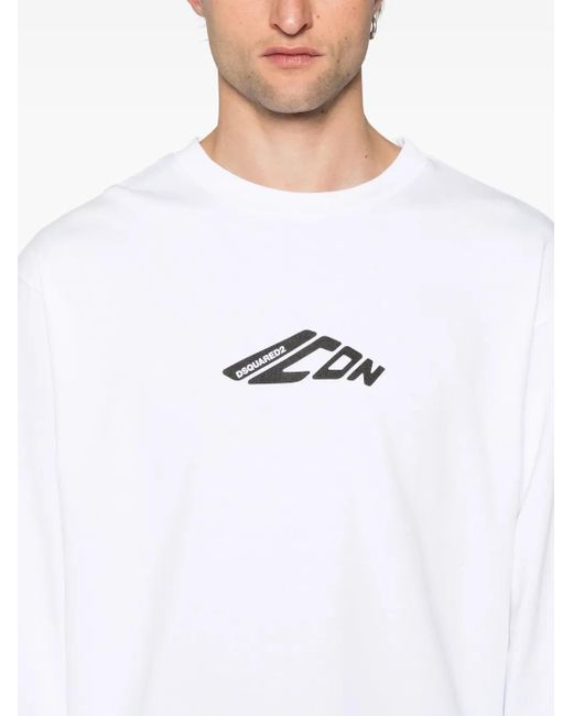 DSquared² White Icon Cotton T-Shirt for men