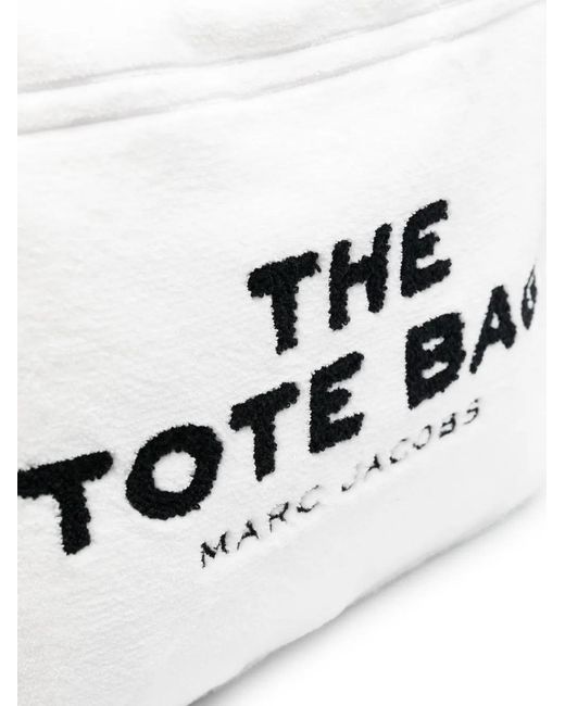 Marc Jacobs White Terry Medium Tote Bag