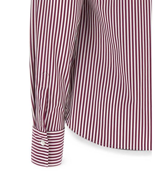 Xacus Sarakt Gestreept Blouse in het Purple