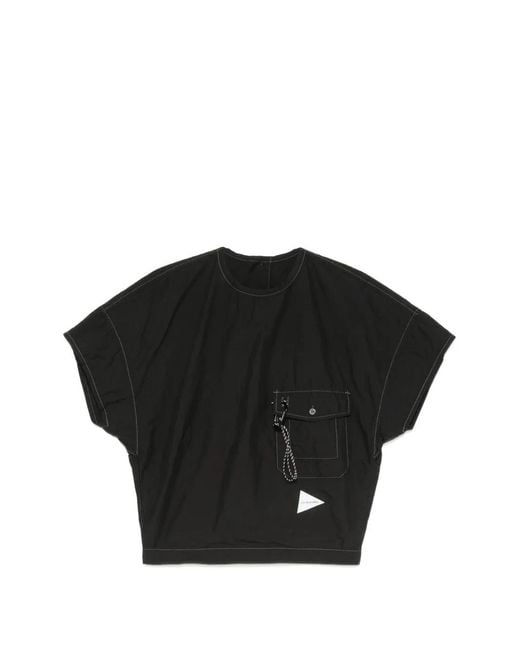 And Wander Black Cordura Typewriter Blouse