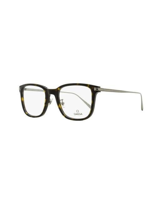 OMEGA EYEWEAR Brown Tortoiseshell Square-Frame Glasses for men