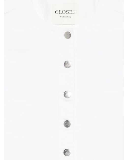 Closed White Buttoned Vest