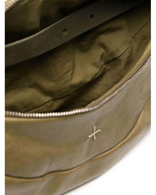 WERKSTATT:MÜNCHEN 1.0 cross-motif leather crossbody bag - Black