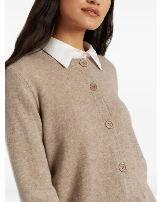 Chinti & Parker Natural Crewneck Buttoned Cardigan