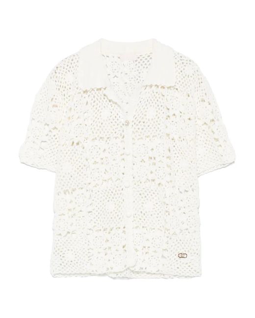 Liu Jo オープンニット カーディガン White