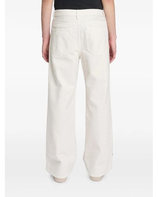 Ann Demeulemeester White Wide-Leg Drawstring Jeans for men