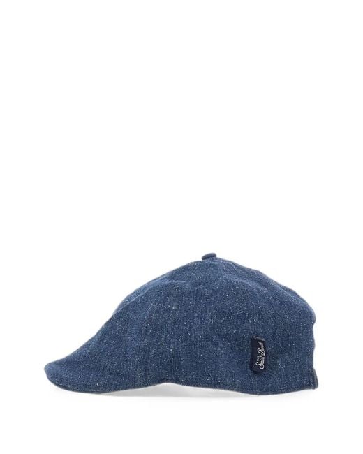 Mc2 Saint Barth Blue Arthur Denim-Effect Cap for men