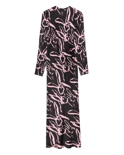 Vestido Con Conejo Estampado MSGM de color White