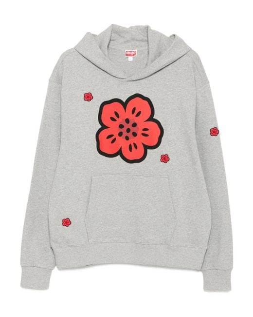 KENZO Gray Boke-Flower Hoodie for men
