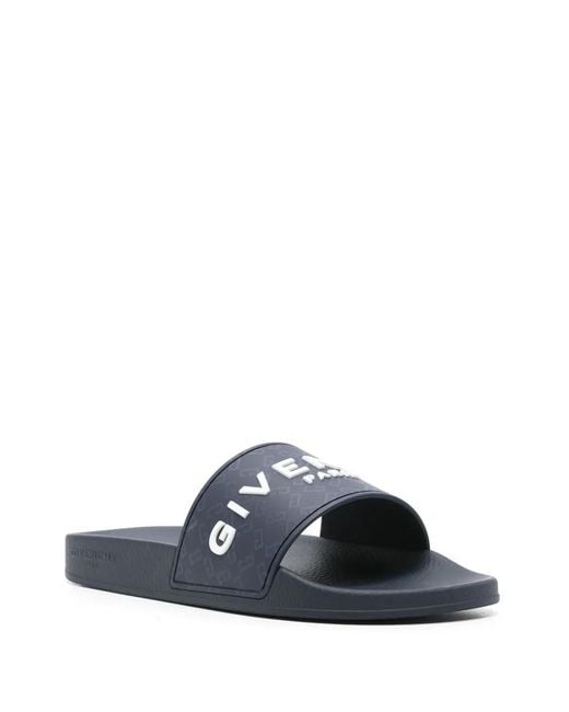 Givenchy Blue Monogram 72 Slide Sandals for men