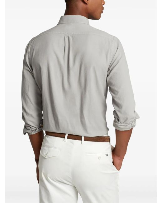 Polo Ralph Lauren Polo Pony-Embroidered Shirt in White for Men | Lyst UK