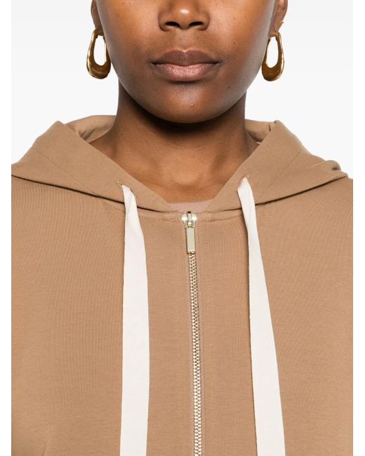 Max Mara Natural Hooded Zip-Up Jacket