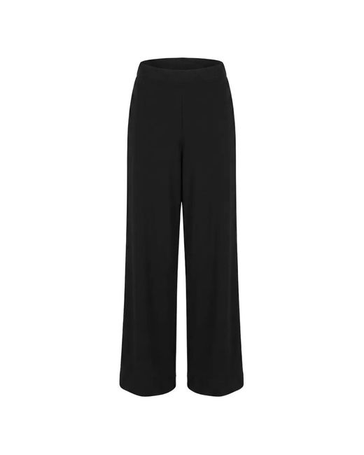 Max Mara Black Elasticated-Waistband Palazzo Pants