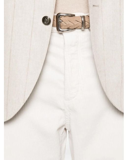 メンズ Brunello Cucinelli コーデュロイ パンツ White