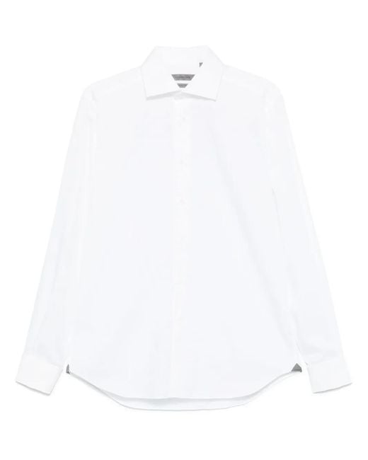 Corneliani White Cotton Shirt for men