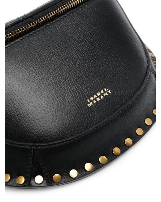 Isabel Marant Skano Grained-leather Shoulder Bag Black