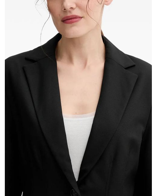 Samsøe & Samsøe Black Notched-Lapel Blazer