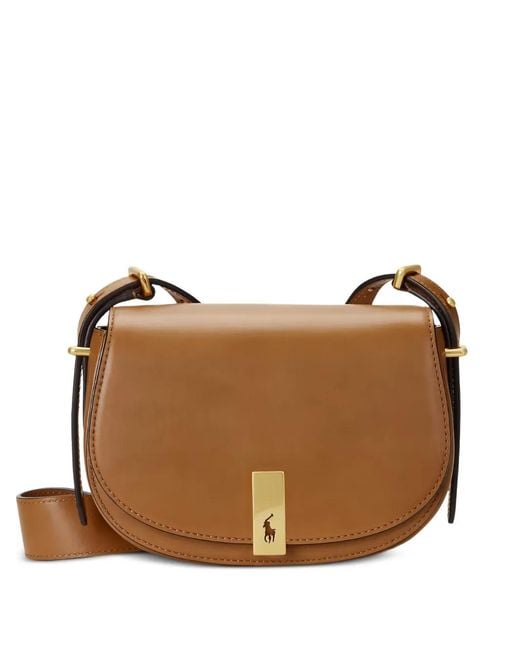 Polo Ralph Lauren Brown Id Leather Crossbody Bag
