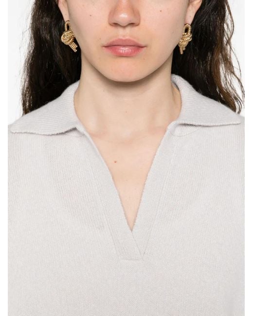 Antonelli White Collared Sweater