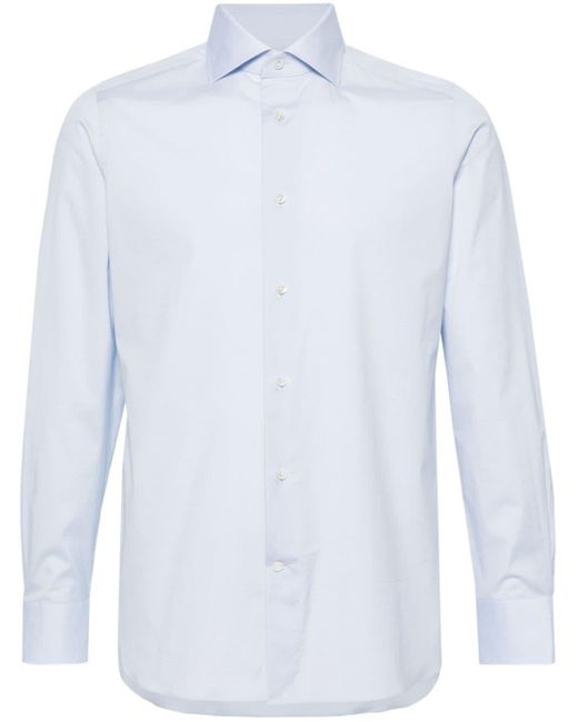 Zegna Popeline Overhemd in het White voor heren