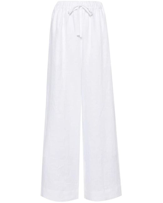 Faithfull The Brand White Conigli Linen Trousers