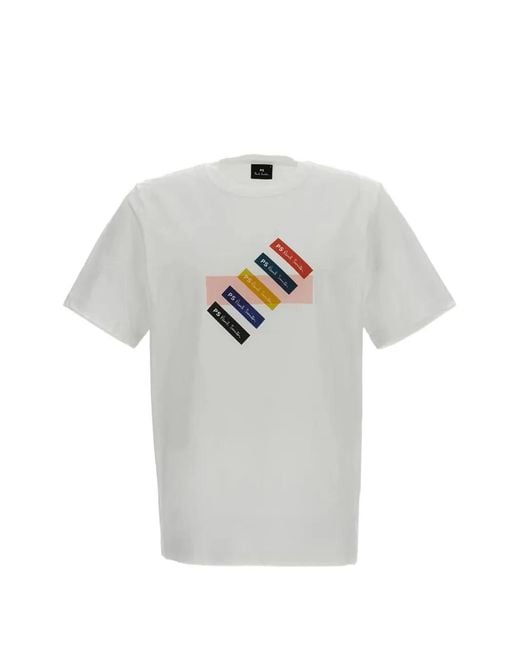 Paul Smith Gray T-Shirt À Logo Imprimé for men