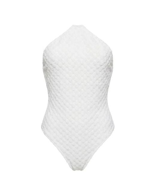 Missoni White Open-Back Swimsuit