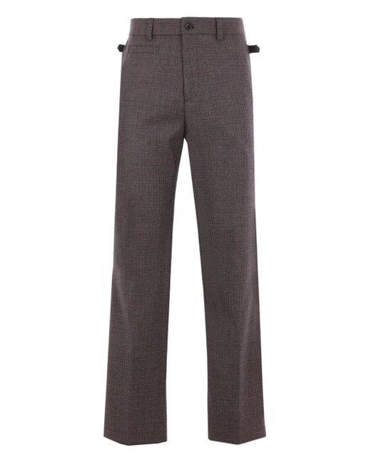 NAMACHEKO Gray Attila Houndstooth-Pattern Trousers for men