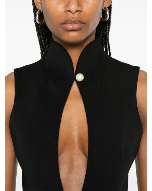 Mugler カットアウト ロンパース Black