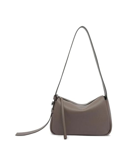 Tory Burch Brown Small Zip-Fastening Leather Shoulder Bag