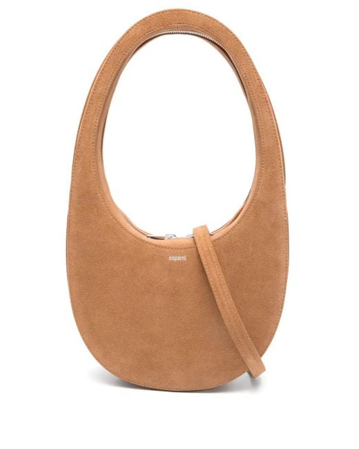 Coperni White Swipe Suede Leather Crossbody Bag