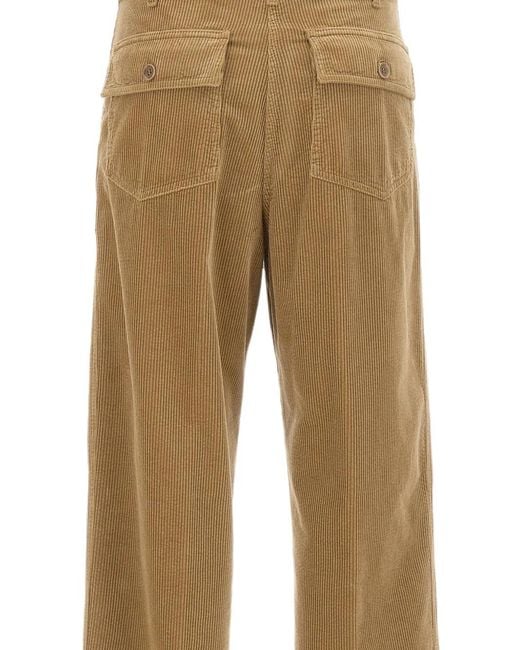 Aspesi Natural Corduroy Trousers