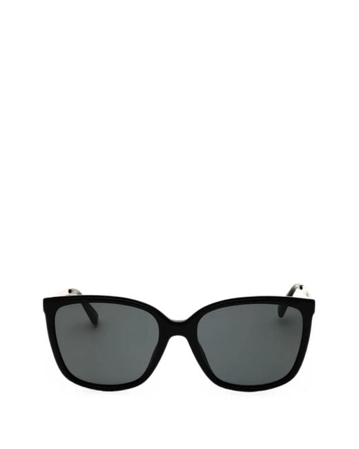 Love Moschino Black Rectangle-Frame Sunglasses