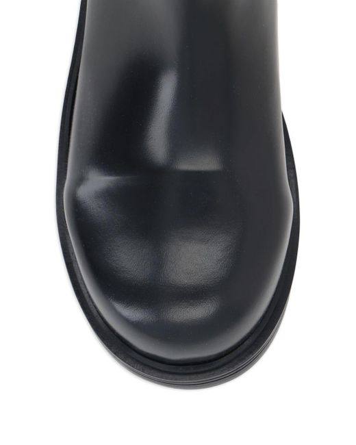 Bottega Veneta Black Leather Chelsea Ankle Boots