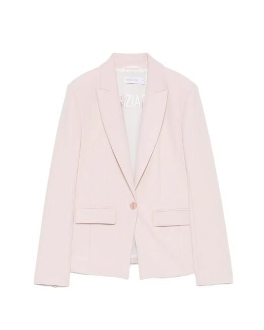 Patrizia Pepe Pink Single-Breasted Blazer