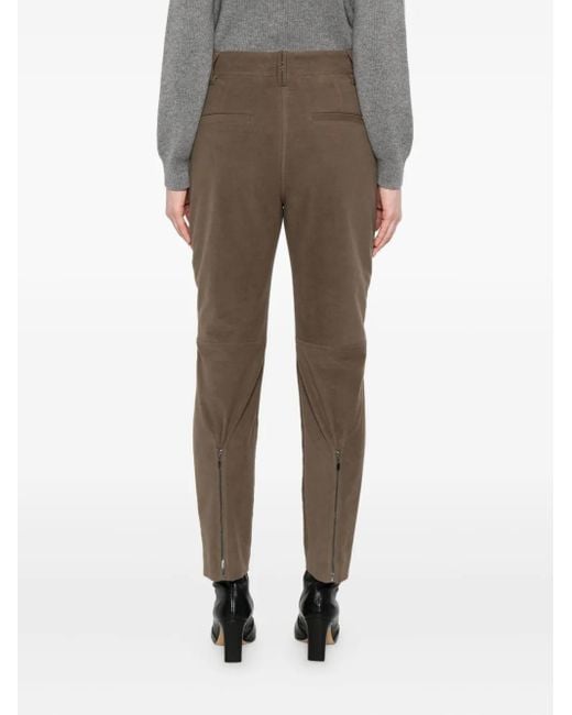 Pantaloni Con Zip di Brunello Cucinelli in Gray