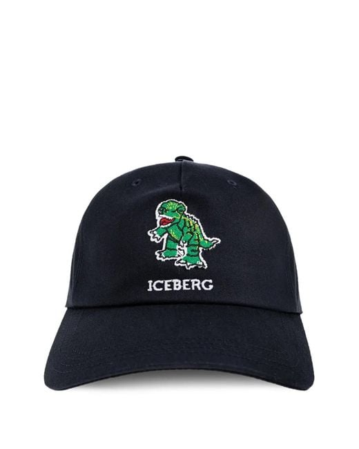 Iceberg Blue Embroidered Baseball Cap for men