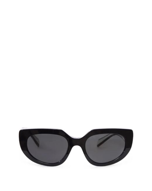 Prada Black Geometric-Frame Sunglasses