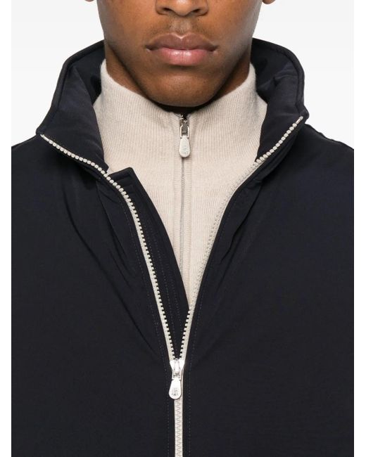Brunello Cucinelli Black Zip-Fastening Sleeveless Vest for men