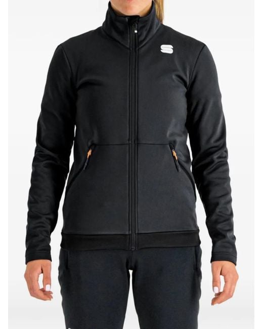 Sportful Black Logo-Print Jacket