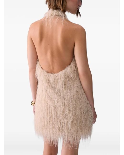 Liu Jo White Short Dress With Frayed Fabric