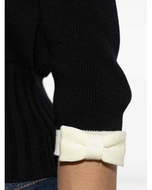Valentino Garavani Black Vlogo Signature Cropped Cardigan