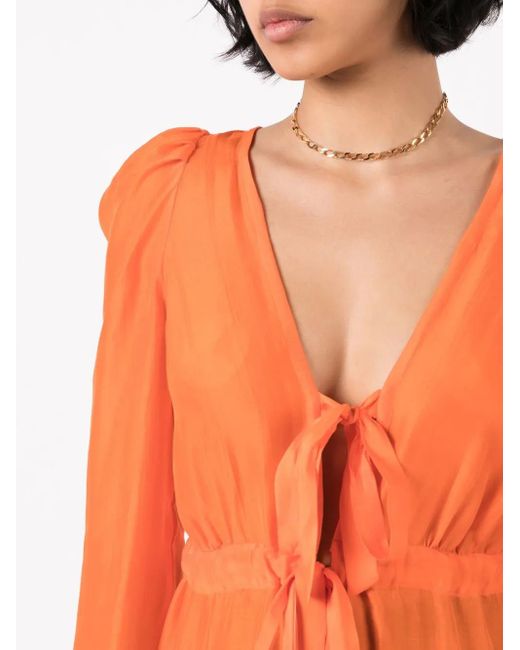 Clube Bossa Orange Robe Darina À Fente Devant