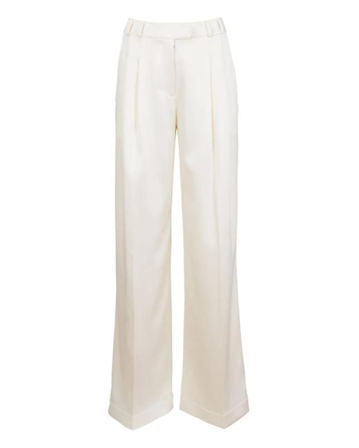 Fleur du Mal White Satin Trousers