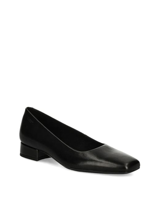 Vagabond Black 25Mm Debbi Square-Toe Flap Pumps