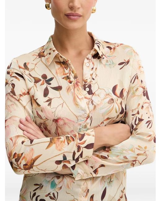 Guess Natural Chemise À Fleurs