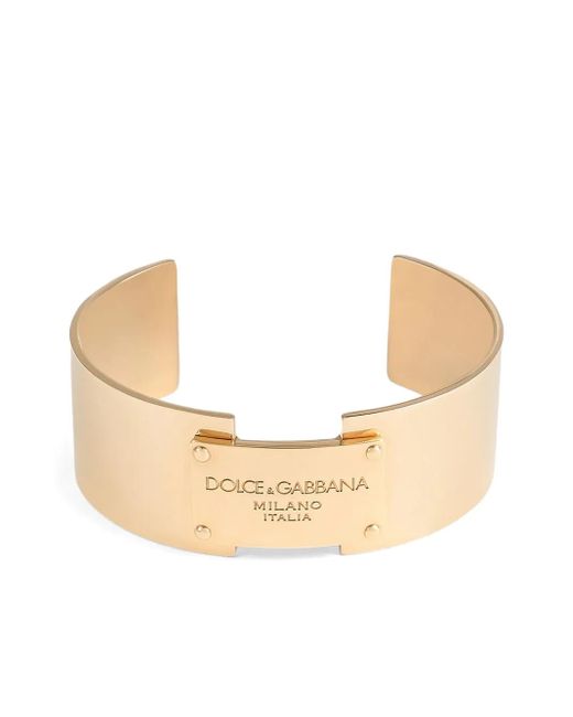 Dolce & Gabbana Natural Logo-Plaque Bracelet for men